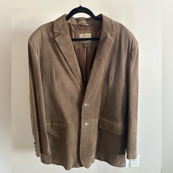 Cabelas Men’s Suede Leather Sport Coat Size 46 Regular Brown - Picture 1 of 7